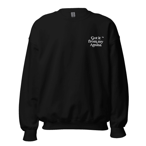 unisex crew neck sweatshirt black front 642b1320c1fe5