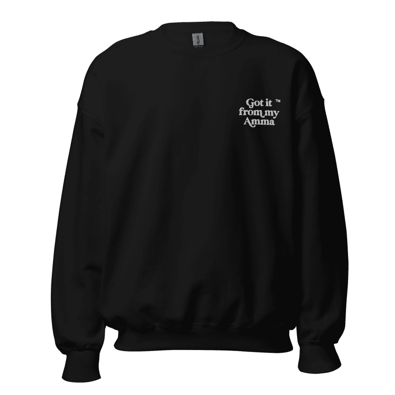 unisex crew neck sweatshirt black front 642b1320c1fe5