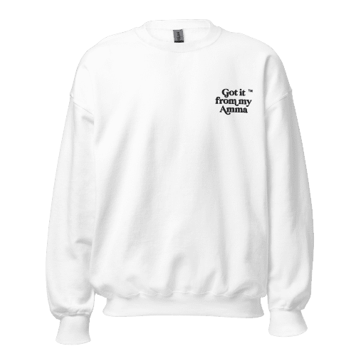 unisex crew neck sweatshirt white front 642b135e41495