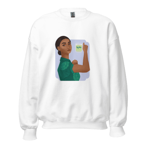 unisex crew neck sweatshirt white front 64aa5eaca696d